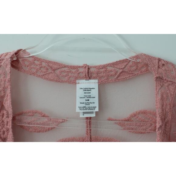 Time and Tru Womens Lace Coverup Pink Size S-M NWT - Picture 3 of 5